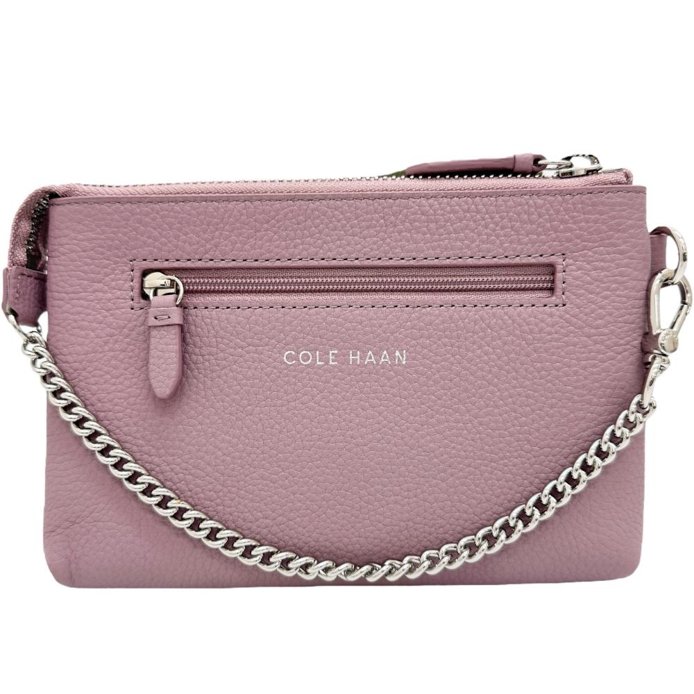 【COLE HAAN/コールハーン】 アクセサリーチェーンポーチ ポーチ レザー ピンクパープル レディース【中古】【真子質店】【BL】【Ix】