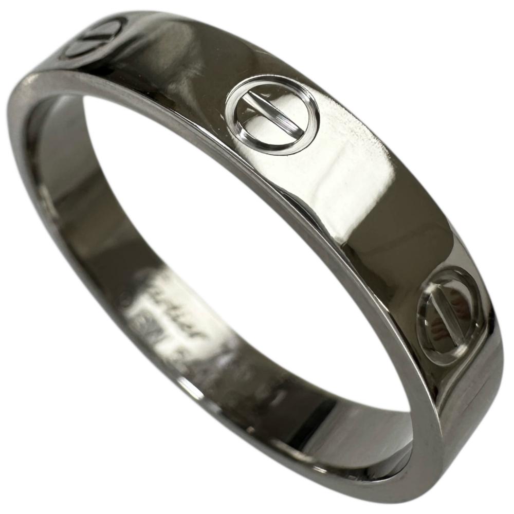 21号【CARTIER/カルティエ】 リング・指輪 ミニラブリング K18WGホワイトゴールド 18金 5.4g 61 2004年 レディース【中古】【真子質店】【GD】【SIMa】【ex】
