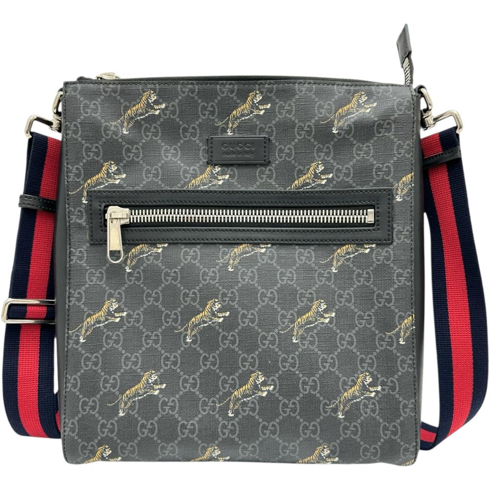 【GUCCI/グッチ】 474137 GGスプリーム ショルダーバッグ GGスプリームキャンバス ブラック/グレー レディース【中古】【真子質店】【BL】【MoKx】|真子質店店