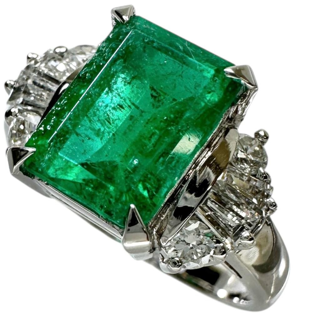 楽天市場】12.5号 エメラルド 2.07ct ダイヤモンド 0.53ct リング 