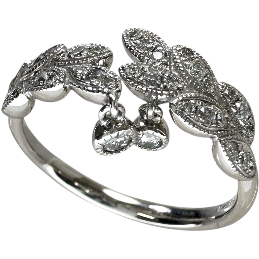 13号 ダイヤモンド 0.45ct リング・指輪 K18WGホワイトゴールド 18金 4.7g レディース【中古】【真子質店】【NN】【MiMix】