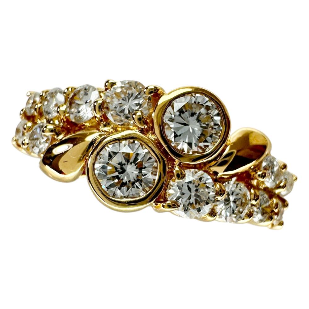 8.5号 ダイヤモンド 0.57ct リング・指輪 K18ゴールド 18金 3.1g レディース【中古】【真子質店】【NN】【YIY】【ex】