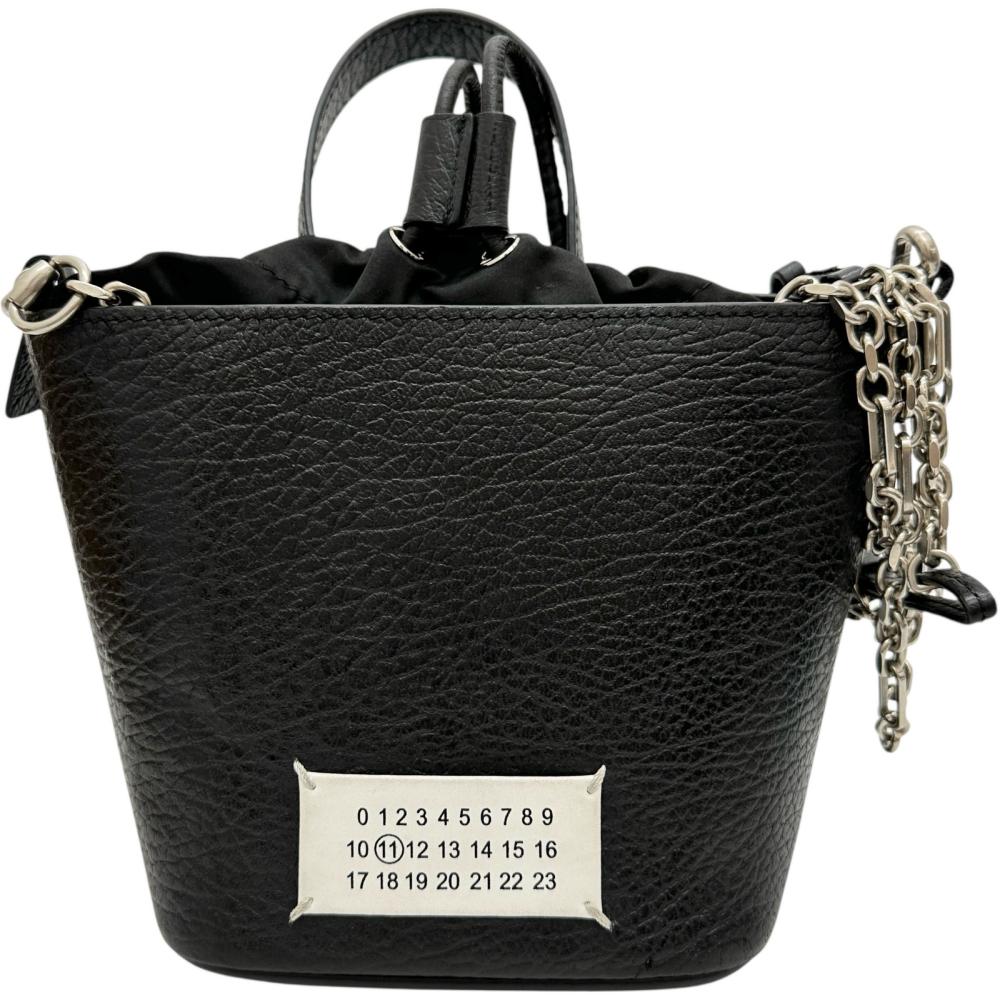 【MARTIN MARGIELA/マルタンマルジェラ】 5AC バケットバッグ S56WG0086 メゾン・マルジェラ ショルダーバッグ レザー ブラック レディース【中古】【真子質店】【BL】【DTMa】