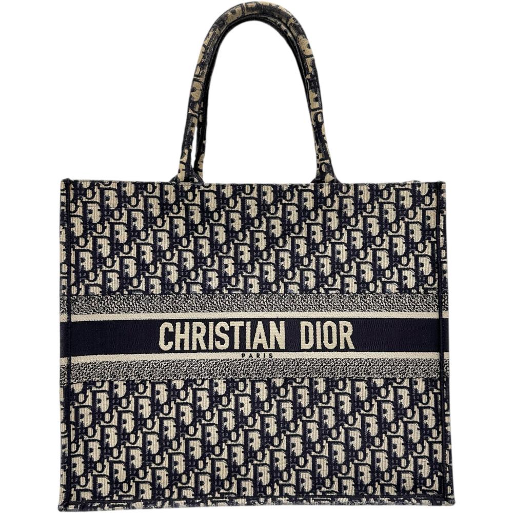 Christian Diorクリスチャンディオール トートバッグ エコバッグ希少 DIOR (ディオール) 刺繍 ロゴ トートバッグ ミニ Book Tote