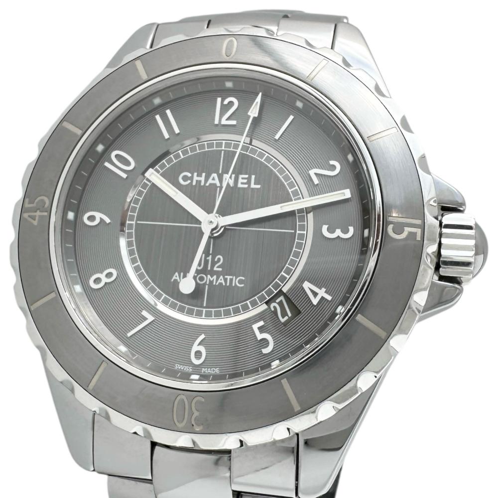 【CHANEL/シャネル】 H2934 クロマティック 検査と修理済 御墨付き/ギャラ付 ウォッチ 陶芸/ステンレス鋼スチール写真 自動小銃一巻き/オートマ 2013年製 薄墨色文字記号盤/薄墨色胴締め メンズ【中古】【真子質店】【GD】【TMaYMo】【pdpd】