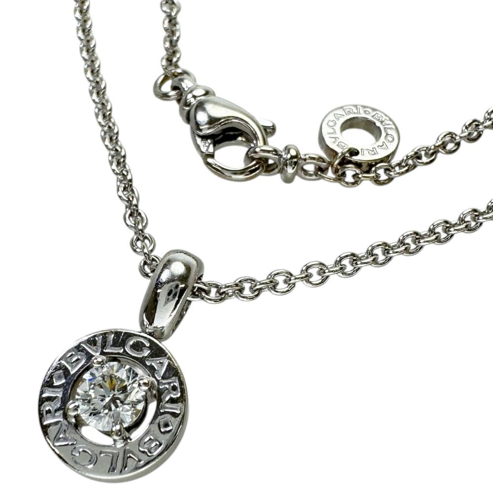 【BVLGARI/ブルガリ】 ダイヤモンド1P(推定0.25ct) ネックレス ブルガリブルガリ K18WGホワイトゴールド 18金 8.3g 42cm レディース【中古】【真子質店】【GD】【TDKMo】
