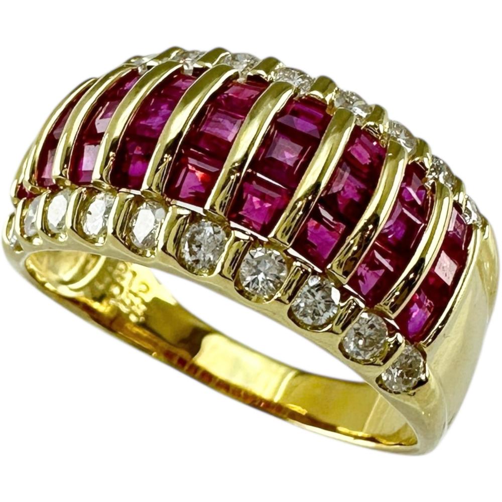 19.5号 メンズOK ルビー 2.12ct ダイヤモンド 0.55ct リング・指輪 K18ゴールド 18金 7.1g レディース【中古】【真子質店】【NN】【IDxMi】 107,501円