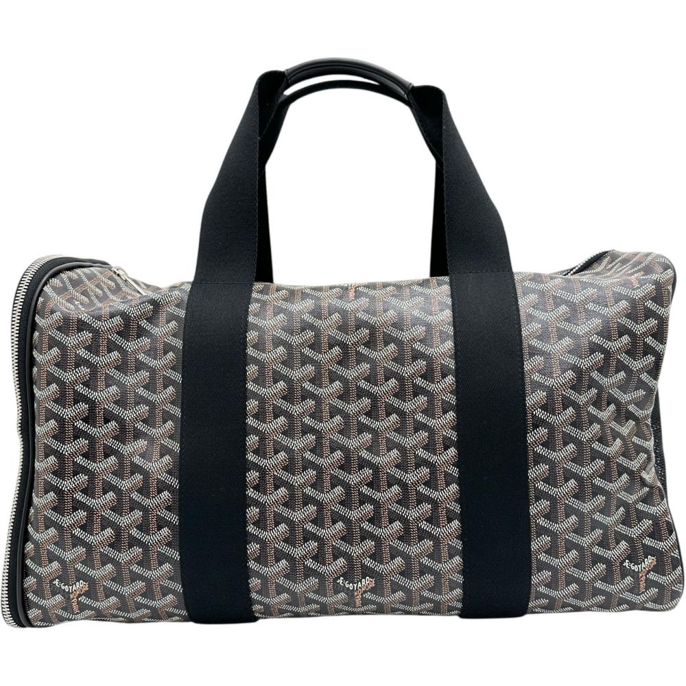 【GOYARD/ゴヤール】 ヴォルティジュールMM キャリーバッグ PVC上塗り帆布 黒いこと/赤銅色PVC/しろがね色金具 レディース【中古】【真子質店】【BL】【TMiIY】