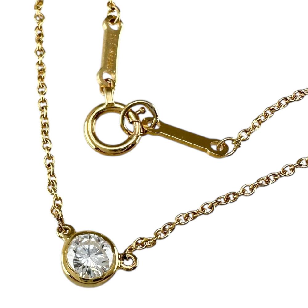 【TIFFANY&Co./ティファニー】 バイザヤード ダイヤモンド 推定0.17ct ネックレス K18YGイエローゴールド 18金 1.6g 38.0cm レディース【中古】【真子質店】【GD】【KKx】|真子質店店