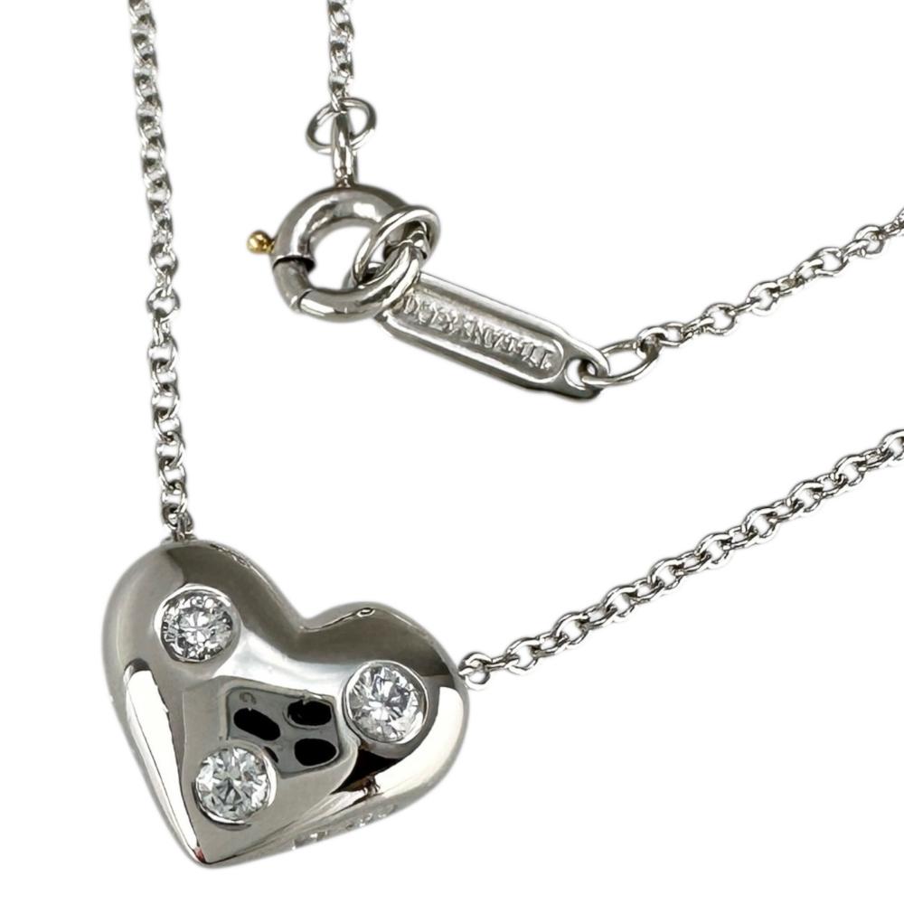 【TIFFANY&Co./ティファニー】 ドッツハート ダイヤモンド3P ネックレス Pt950プラチナ 5.1g 40.5cm レディース【中古】【真子質店】【GD】【YTK】【ex】