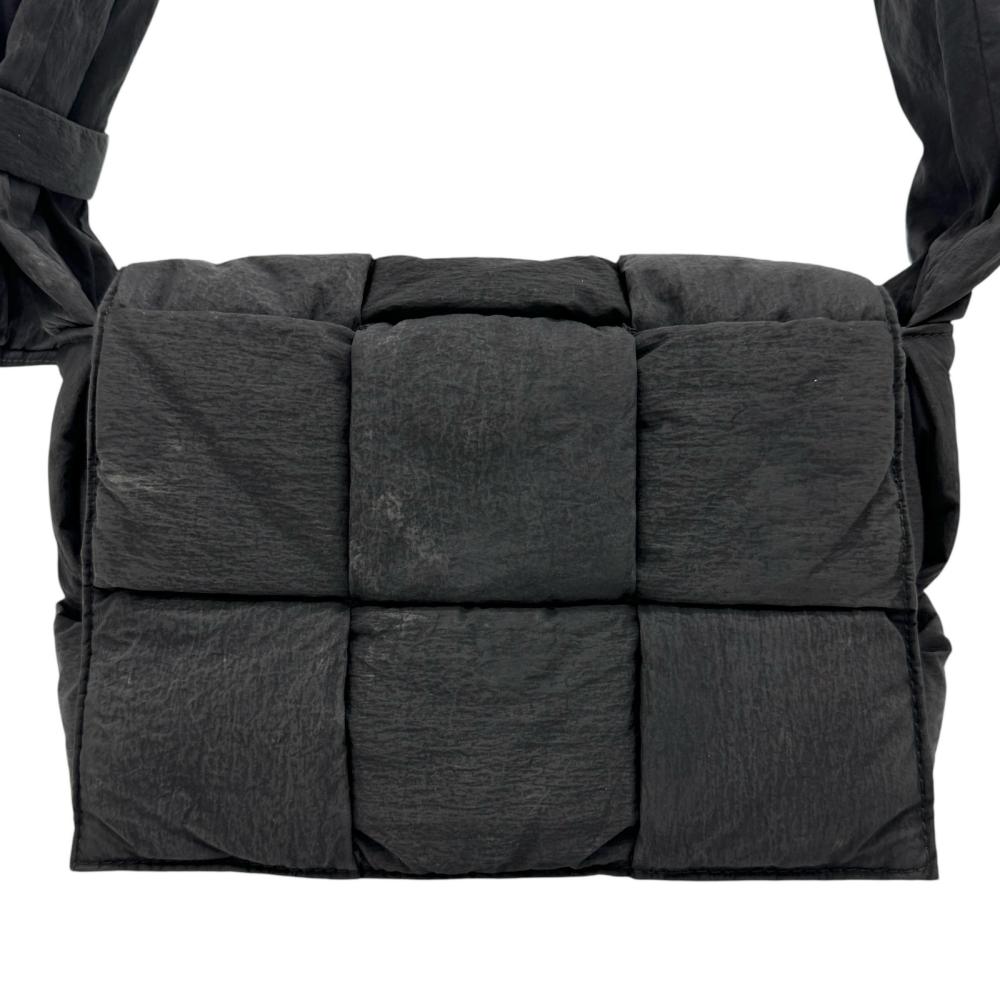 【BOTTEGAVENETA/ボッテガヴェネタ】 マキシイントレチャート ショルダーバッグ ナイロン ブラックナイロン レディース【中古】【真子質店】【BL】【MoMiMi】
