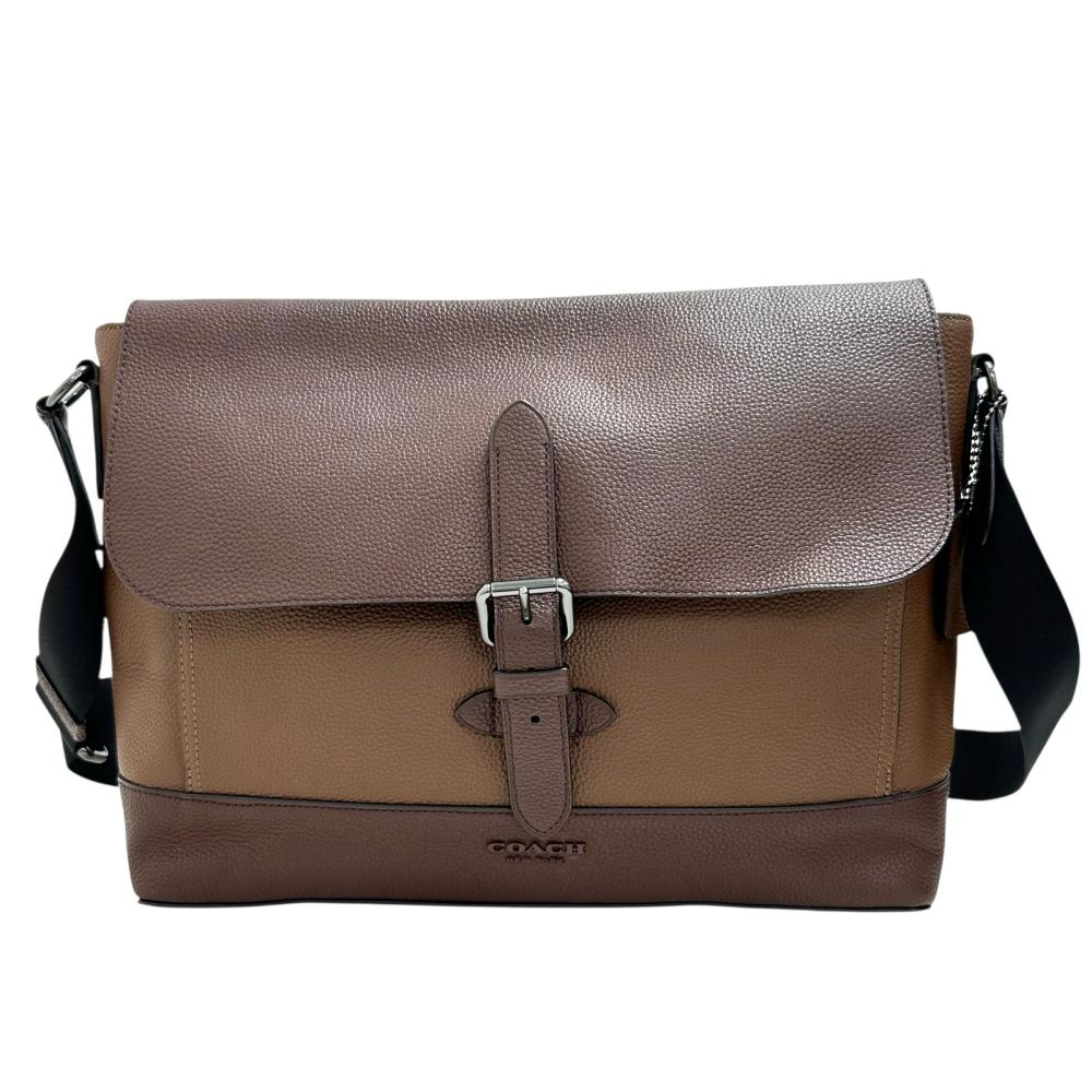 【COACH/コーチ】 89894 ハドソン メッセンジャー ショルダーバッグ レザー ブラウン メンズ【中古】【真子質店】【BL】【ITI】