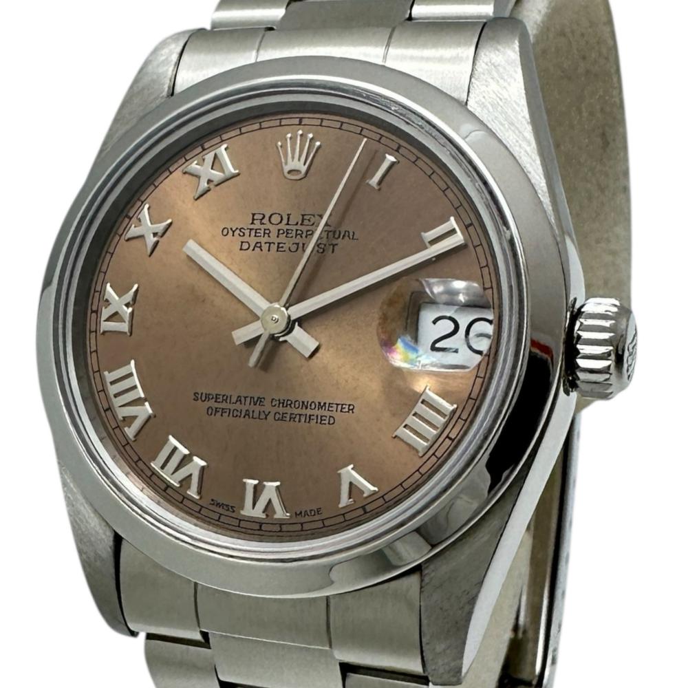 【ROLEX/ロレックス】 デイトジャスト 68240 腕時計 ステンレススチール 自動巻き/オートマ U番（1997年） ピンクブラウン文字盤/シルバー ボーイズ【中古】【真子質店】【BL】【MoMoxx】【ex】