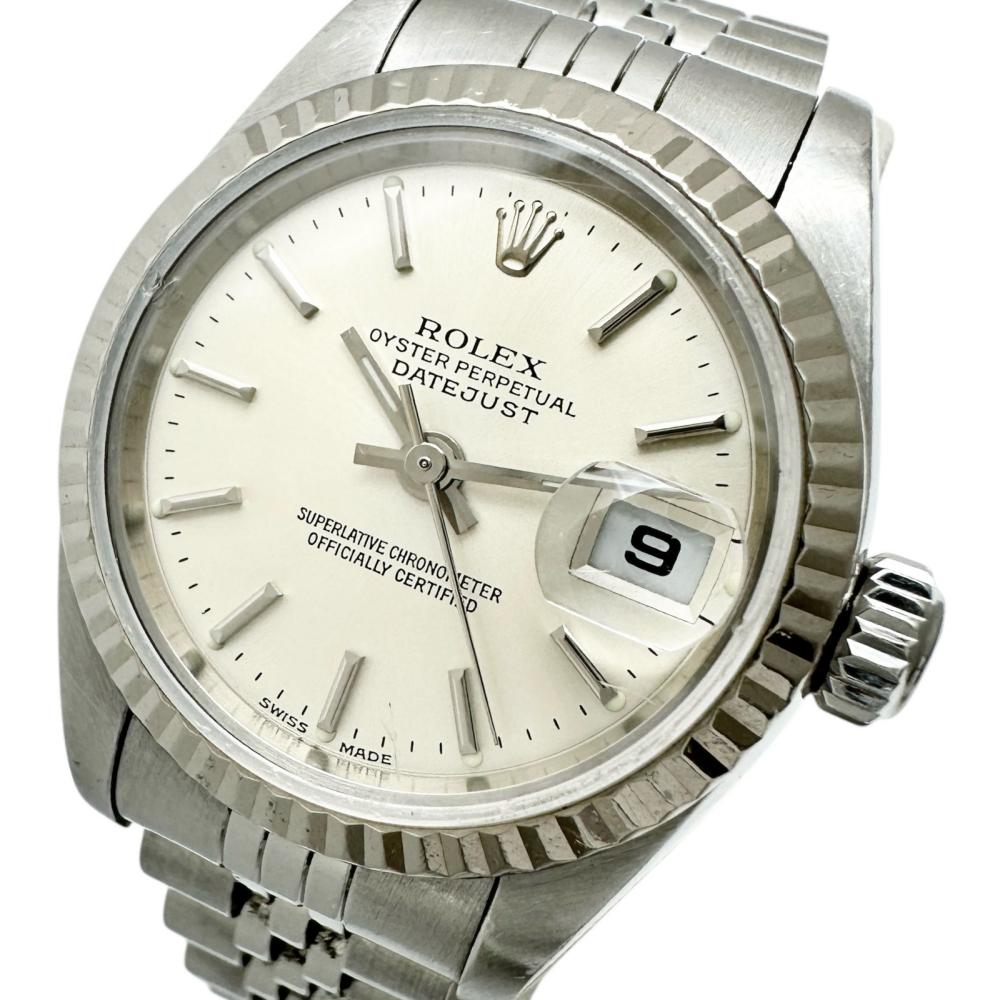 【ROLEX/ロレックス】 デイトジャスト 79174 腕時計 ステンレススチール 自動巻き/オートマ P番（2000年） シルバー文字盤/ステンレススチール/ホワイトゴールド レディース【中古】【真子質店】【BL】【Moxxx】【ex】