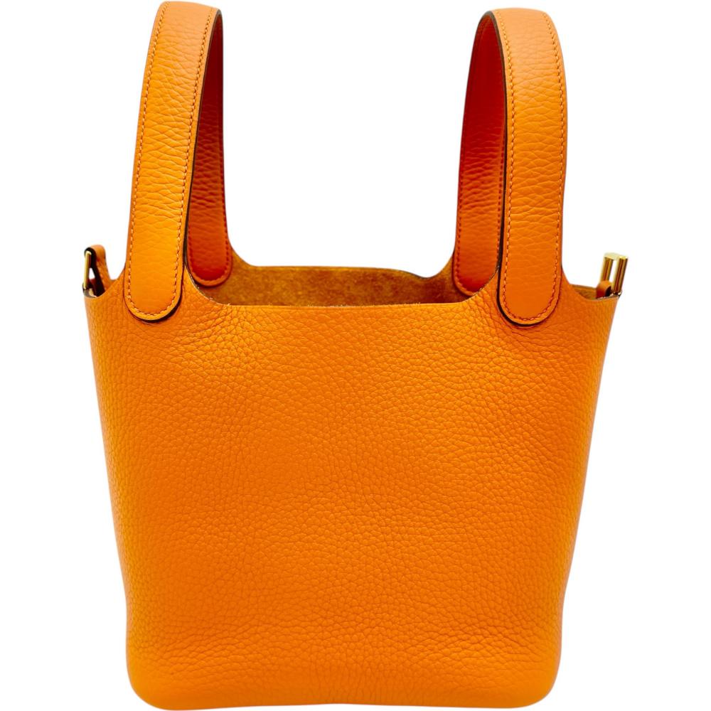 【HERMES/エルメス】 ピコタンロックPM ハンドバッグ トリヨンクレマンス オレンジ/ゴールド金具 レディース【中古】【真子質店】【BL】【Yxxx】