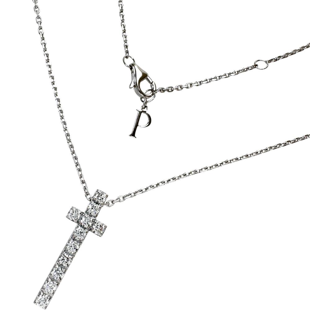 【PIAGET/ピアジェ】 ライムライト クロス ダイヤモンド ネックレス K18WGホワイトゴールド 18金 5.8g 39・41cm G42833 レディース【中古】【真子質店】【GD】【IMoDx】