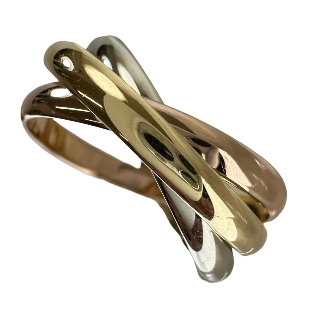 14号【CARTIER/カルティエ】 トリニティリング スモール リング・指輪 K18ゴールド 18金/YG/WG/PG 5.2g シリアルなし レディース【中古】【真子質店】【GD】【IDMax】