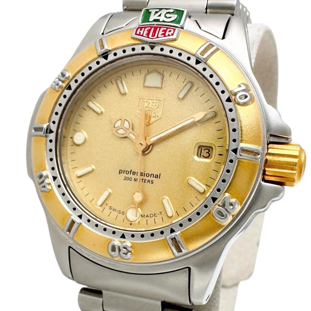 【TAG HEUER/タグホイヤー】 専門的200 995.408A ウオッチ GP/ステンレス鋼スチール写真 石英 三鞭酒文字記号盤/しろがね色三尺帯 レディース【中古】【真子質店】【NN】【TMox】