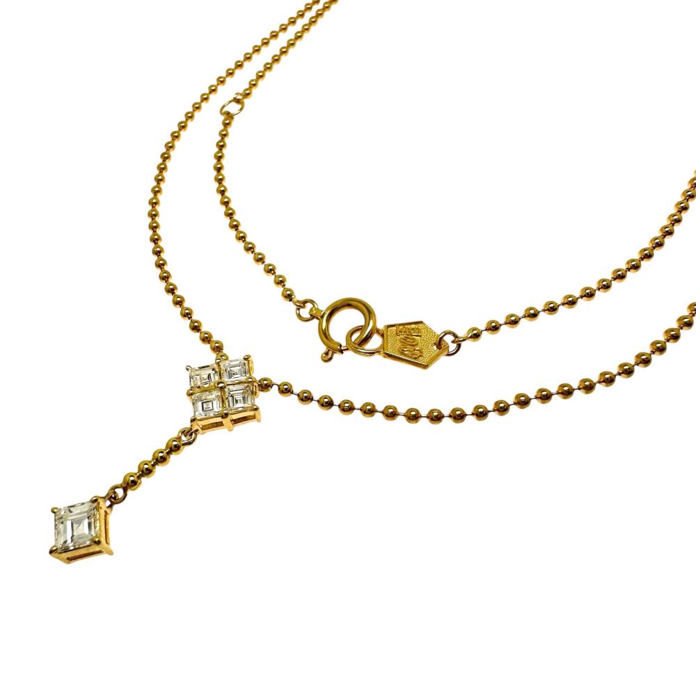 【HOSHInoSUNA/星の砂】 ダイヤモンド 計0.61ct ネックレス K18ゴールド 18金 4.9g 41.5cm レディース【中古】【真子質店】【NN】【IIII】【pdpd】｜真子質店店