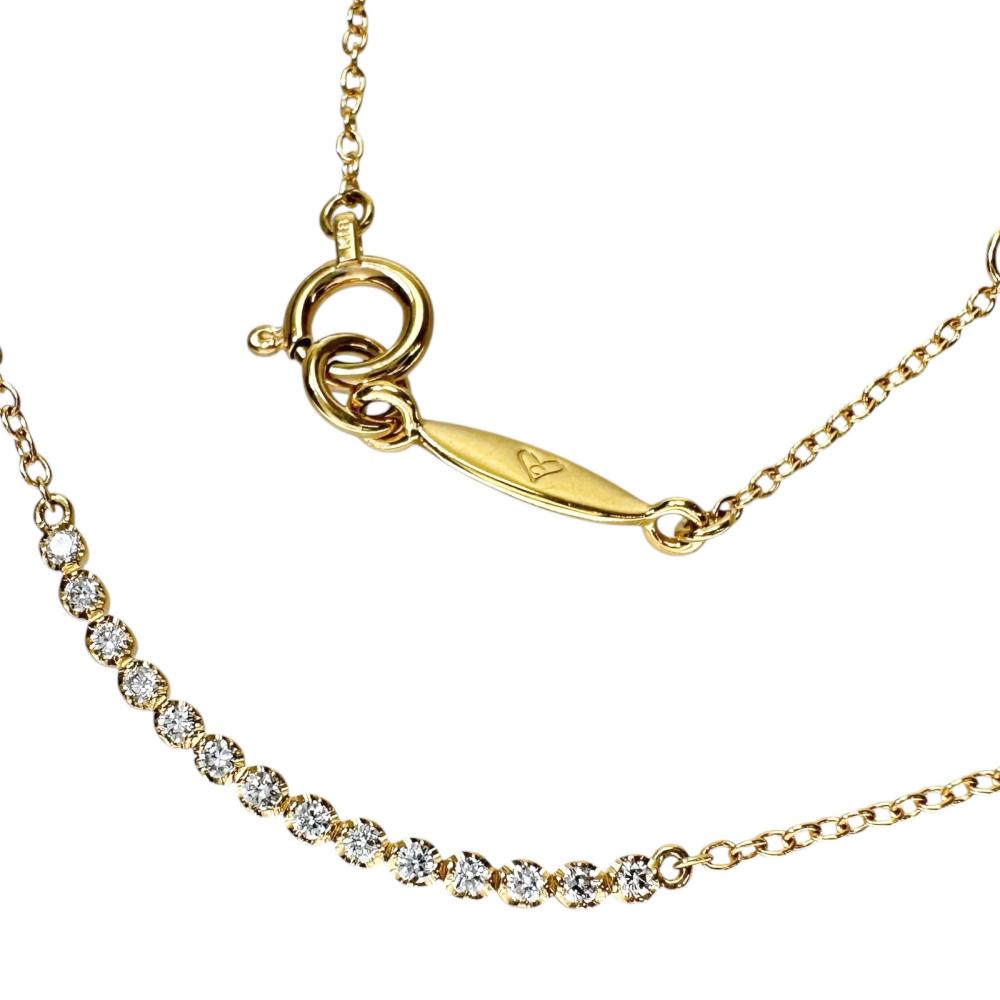 【AHKAH/アーカー】 ビリーブユー ロング ダイヤモンド 0.10ct ネックレス K18ゴールド 18金 1.8g 48cm レディース【中古】【真子質店】【BL】【MoMaS】|真子質店店
