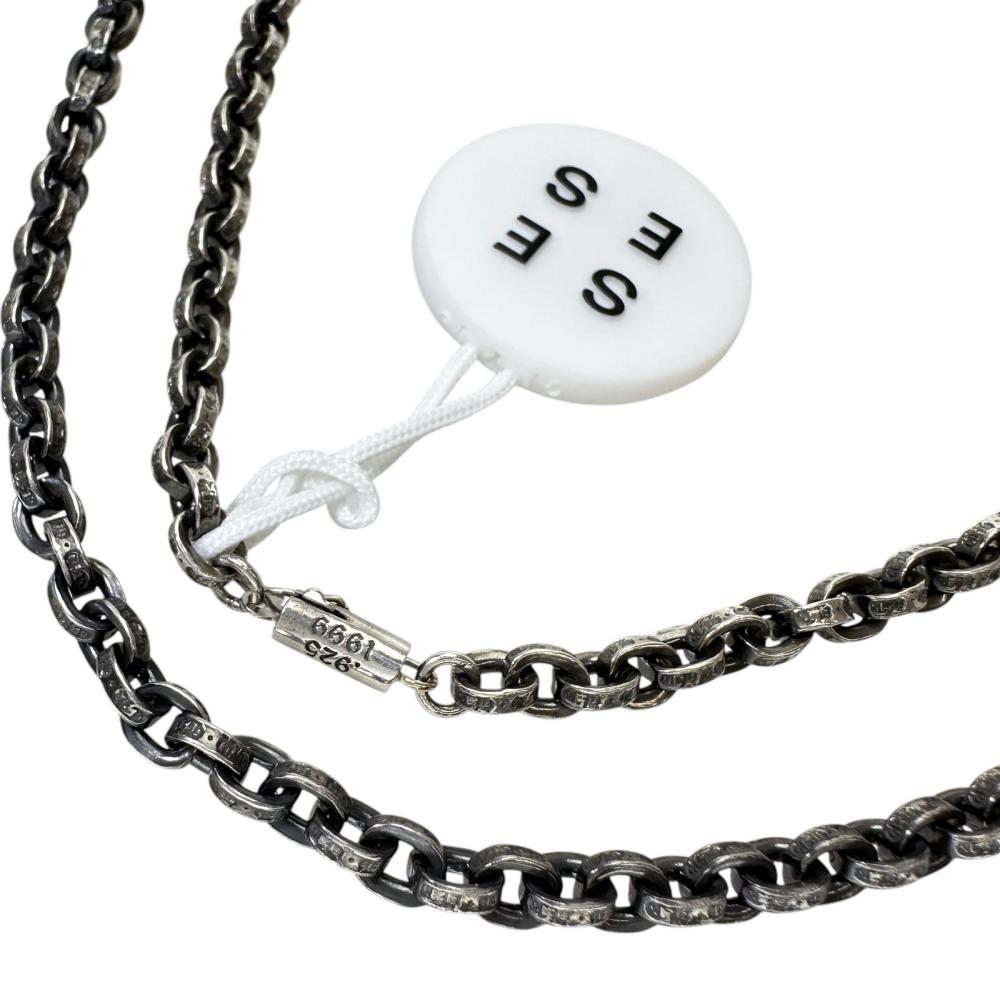 【CHROME HEARTS/クロムハーツ】 PAPER CHAIN 調査報告チェーン店 18in 首飾り しろがね色925 34.671g 47糎 1999 メンズ【中古】【真子質店】【GD】【TTxx】