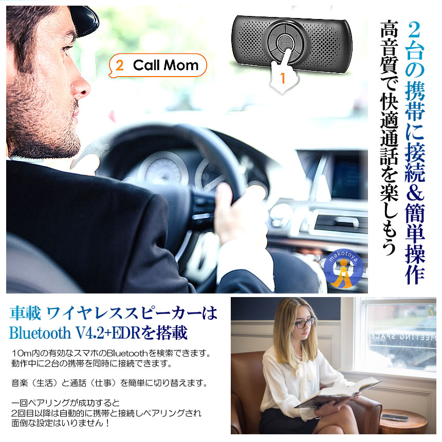 SALE／10%OFF 5個セット 車載用 ワイヤレス Bluetoothスピーカー ポータブル ハンズフリー 内蔵マイク 車内通話 音楽再生 GPS  LINE通話 SANBASP fucoa.cl