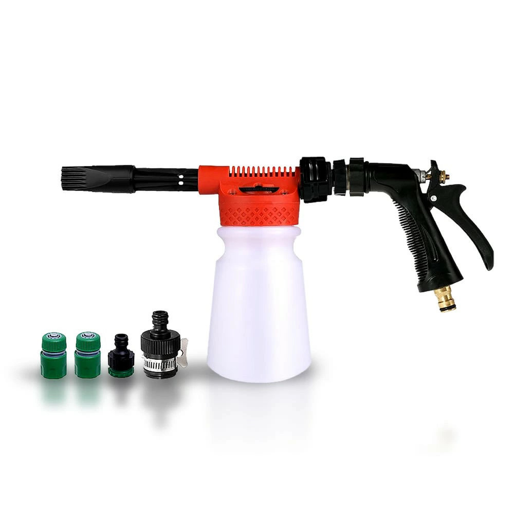 フォームガン 900ml 洗車 レッド ウォッシュガン 高発泡 ポータブル 洗車機 強力 ノズル カークリーナー 散水 洗浄 花を水遣り 庭 ガーデン 強力洗浄 送料無料 SFORMGG画像