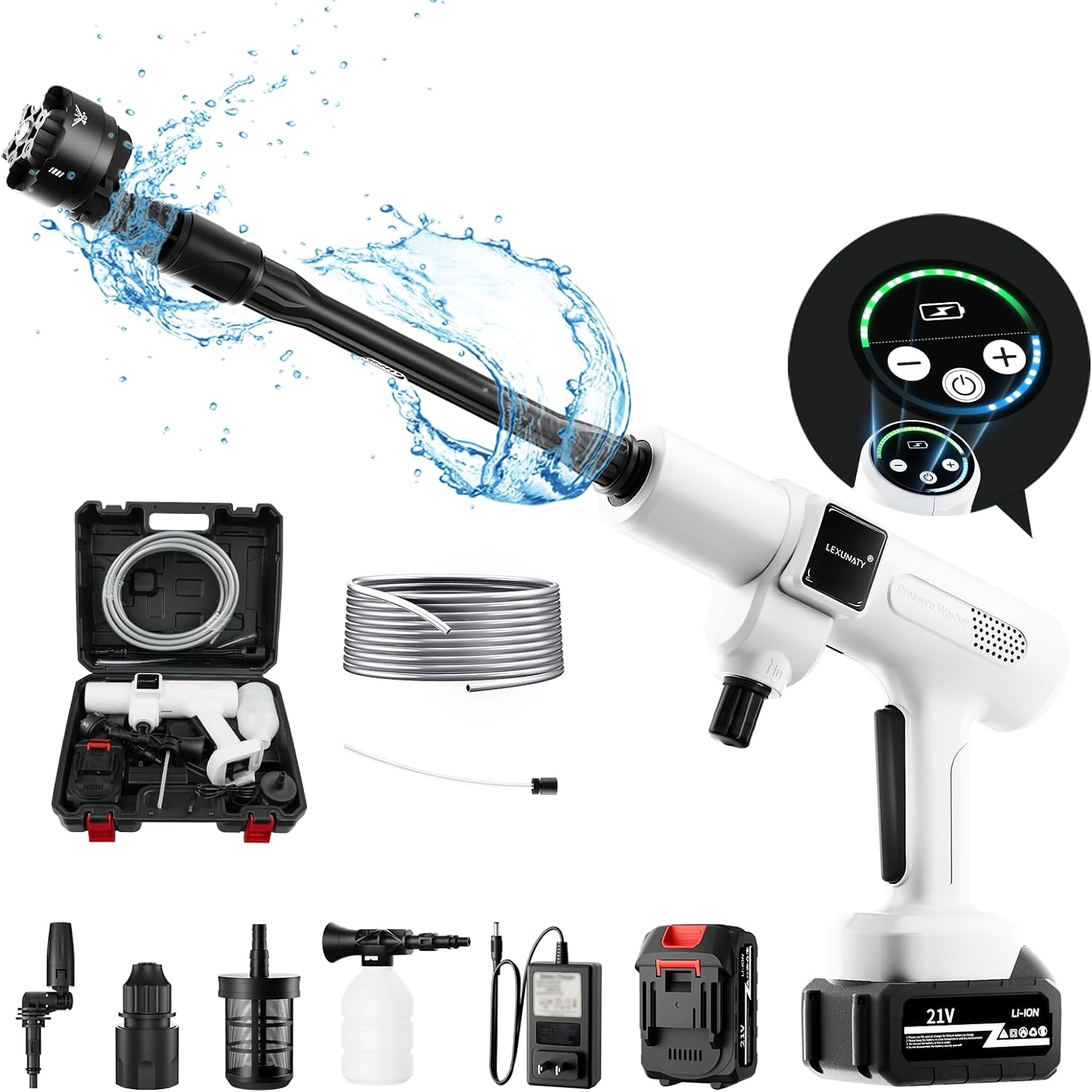 楽天市場】【2025新登場強化版】高圧洗浄機 コードレス 充電式