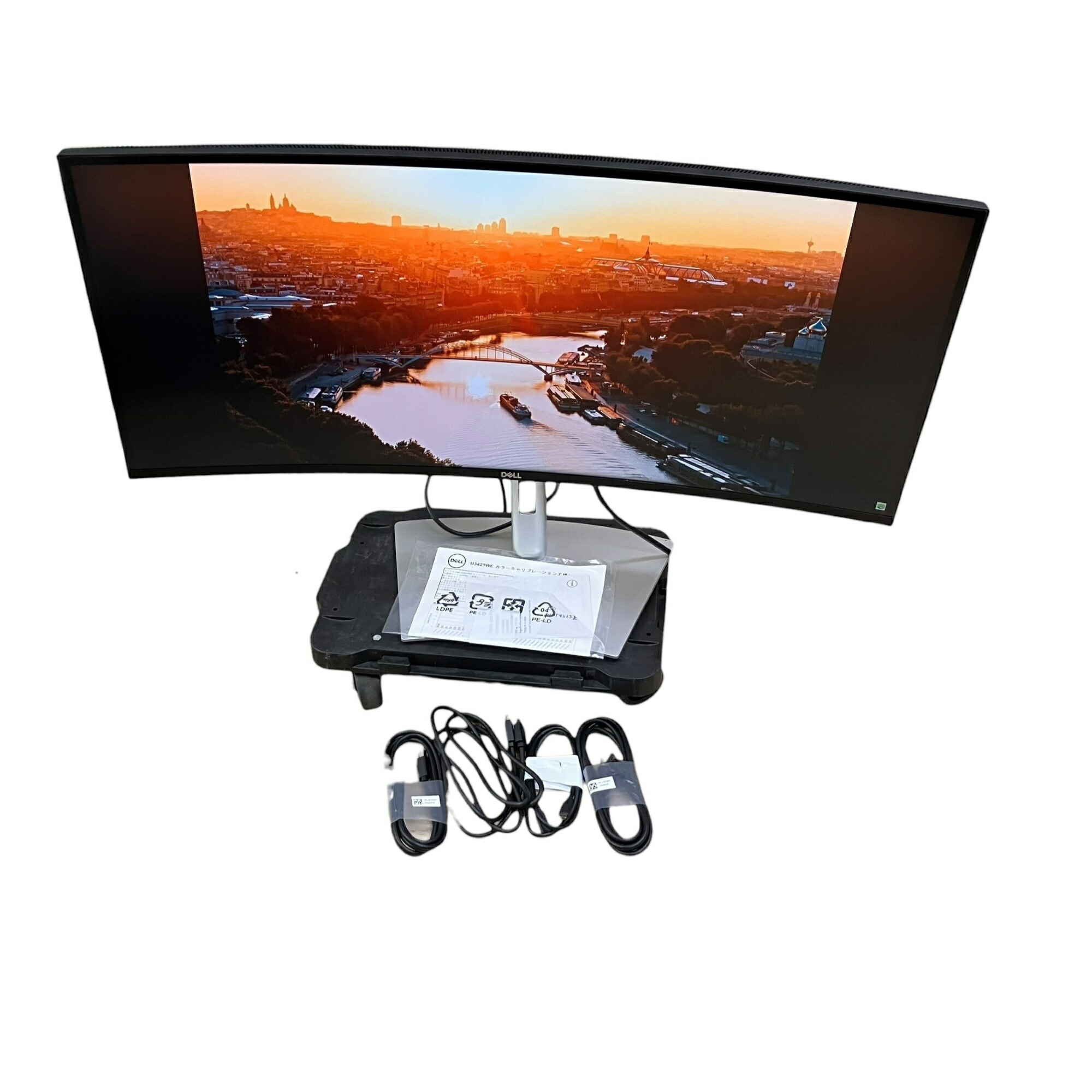 ■美品 Dell U3421WE 34インチ ウルトラワイド曲面モニター WQHD USB-C対応 IPSパネル 動作確認済 付属品あり2462042
