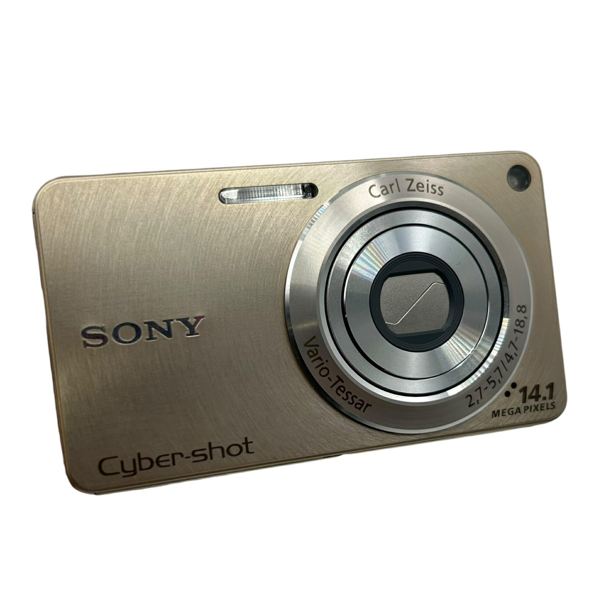 ■SONY DSC-W350 Cyber-shot ゴールド 14.1MP コンパクトデジタルカメラ NP-BN1乾電池付 動くこと突きとめる済み2544397