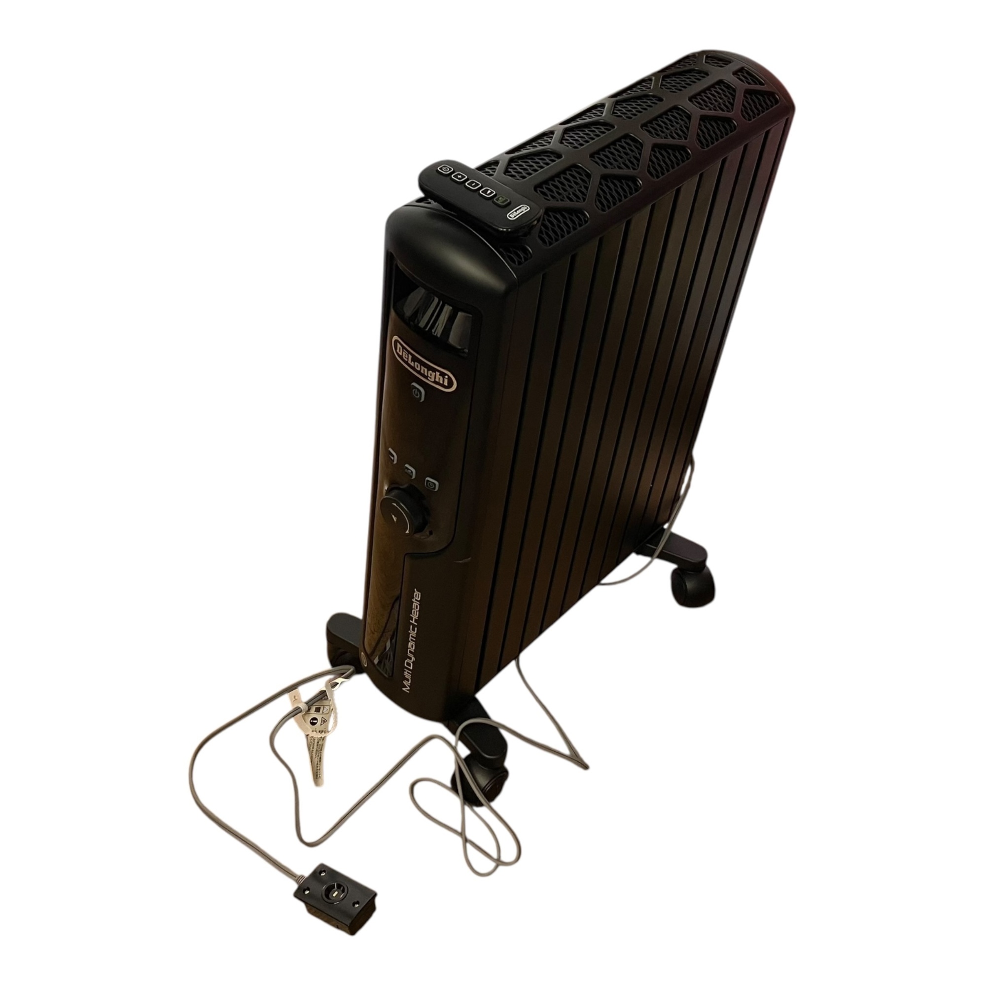 ■DeLonghi MDHU15-PB マルチダイナミックヒーター 黒いこと 遠隔操作付 デロンギ 油絵の具暖房器 暖房装置物の具 動くこと突きとめる済み2558615