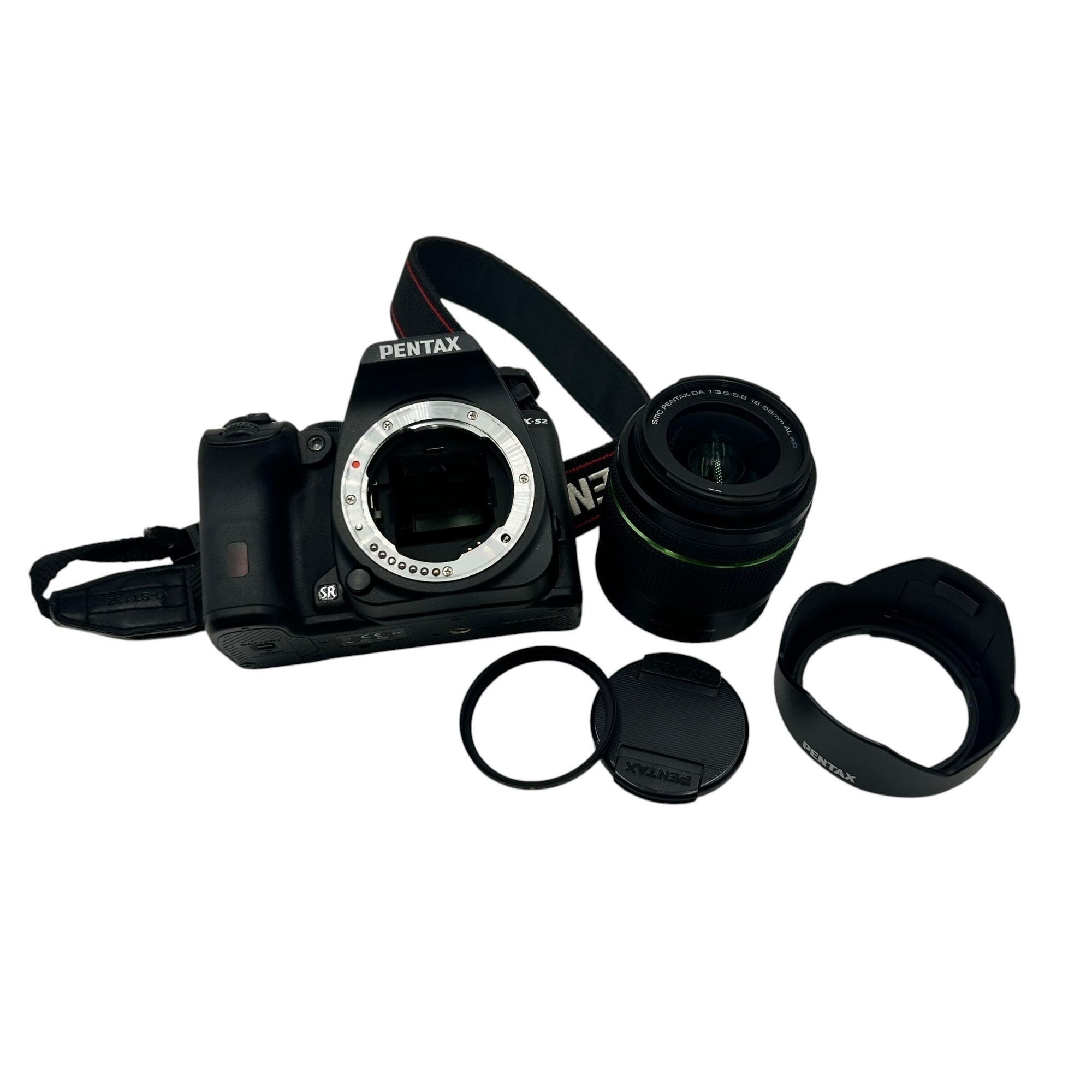 ■PENTAX K-S2 18-55mm WRキット ブラック 一眼レフ デジタルカメラ smc PENTAX-DA 18-55mm AL WR バッテリー付 動作確認済2558288｜買取マクサス