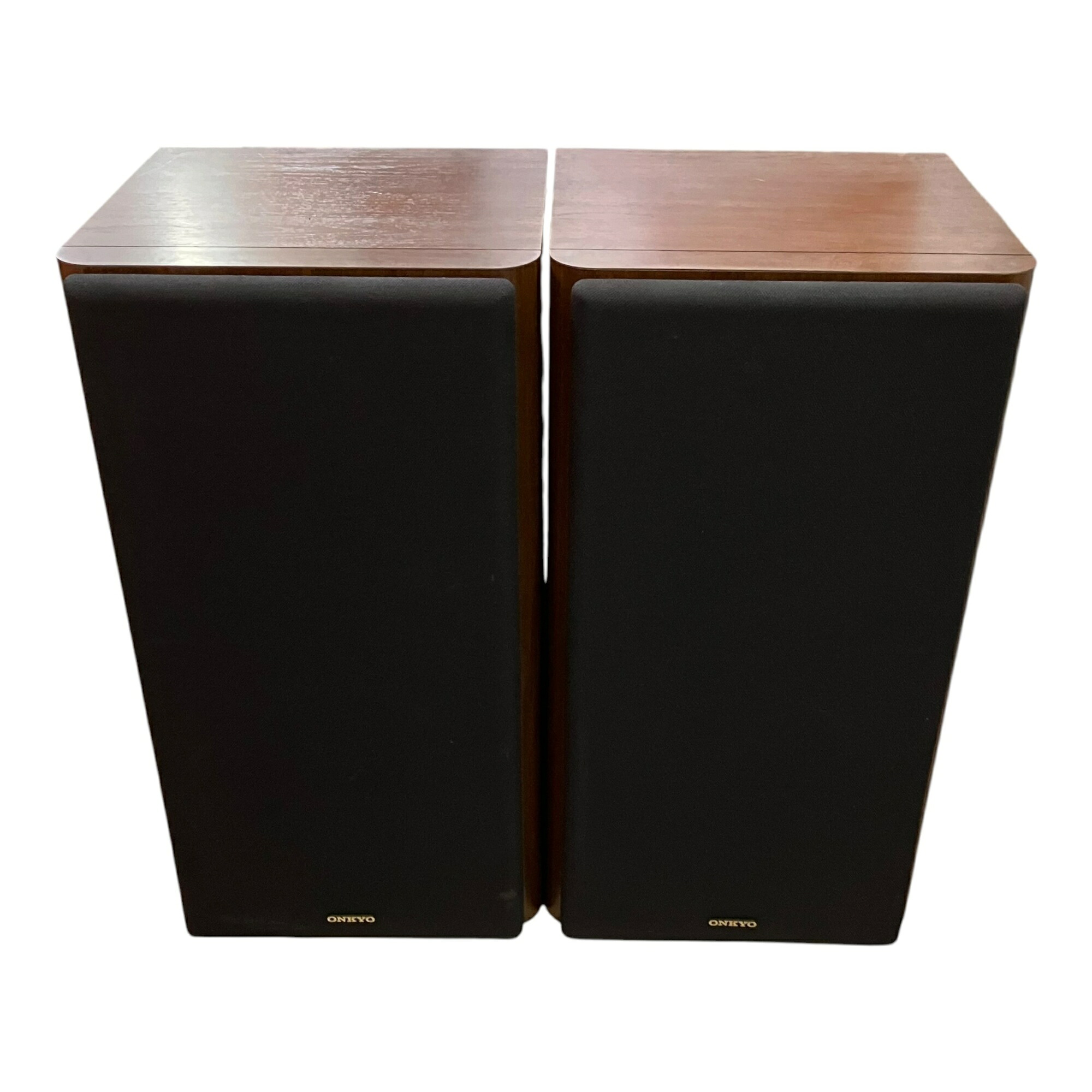 ■ONKYO D-77FRX 金棒引き ありの実 ブックシェルフ オンキョー 音出し突きとめる済 オーディオ 肌理 禾穀類突きとめる済2558400
