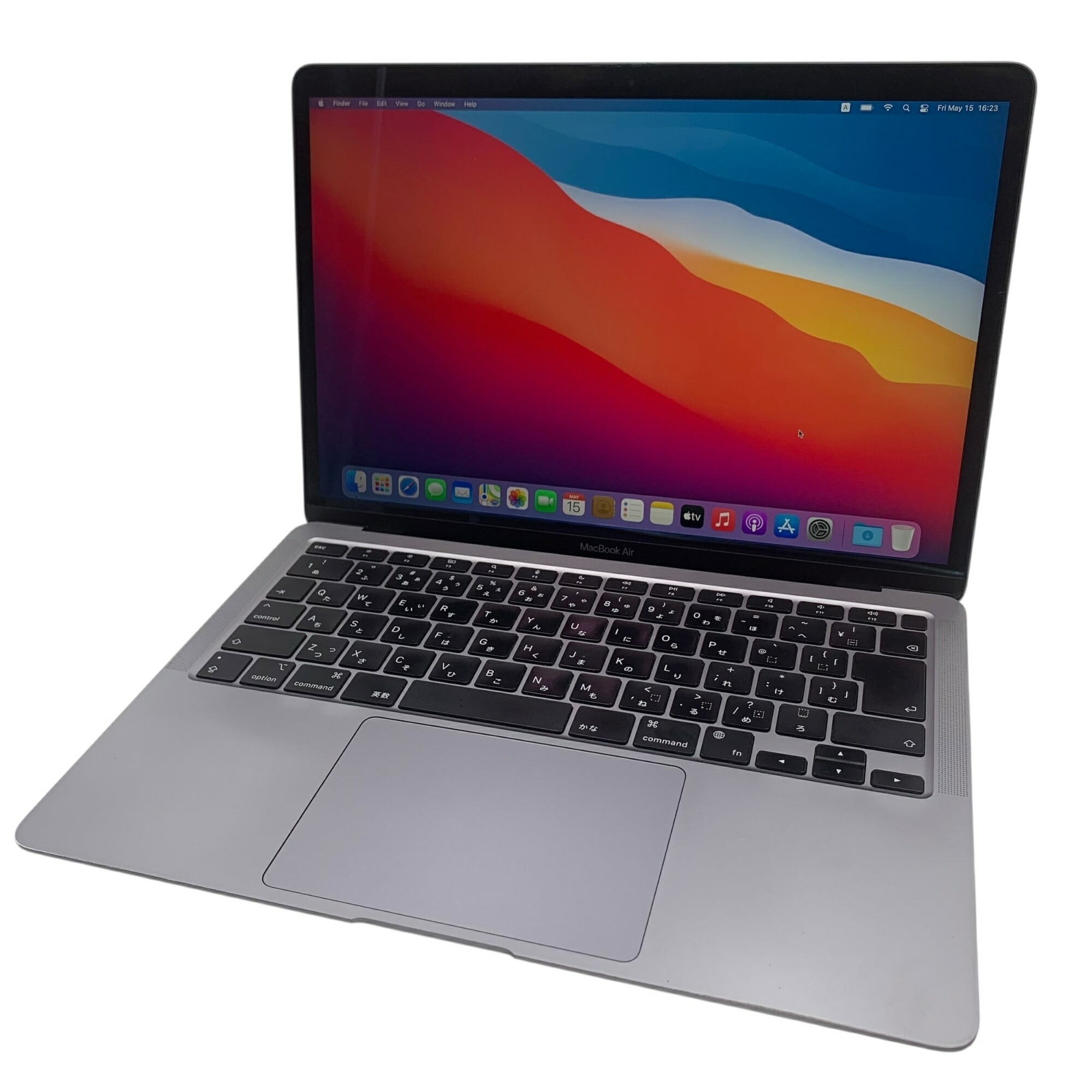 ■Apple MacBook Air M1 2020 A2337 13in 8GB SSD256GB macOS Big Sur 乾電池静電容量87％ すべり出し化済み2571843