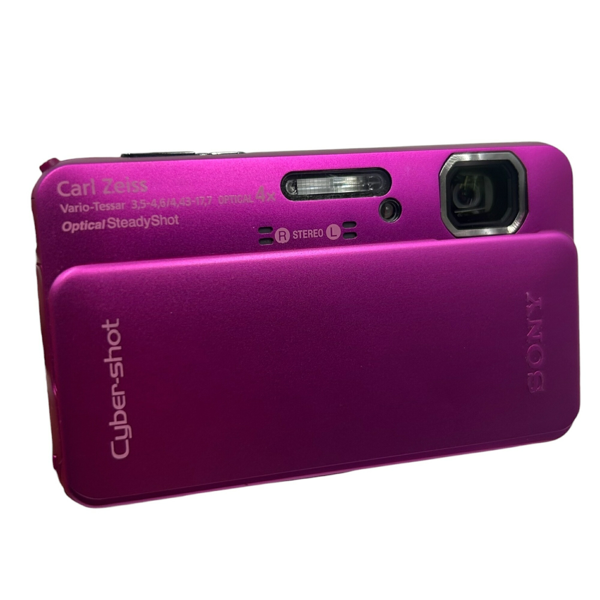 ■SONY Cyber-shot DSC-TX10 さくら色 16.2MP 雨合羽 コンパクトデジタルカメラ Carl Zeiss 水晶体 乾電池付 動くこと突きとめる済み2575131