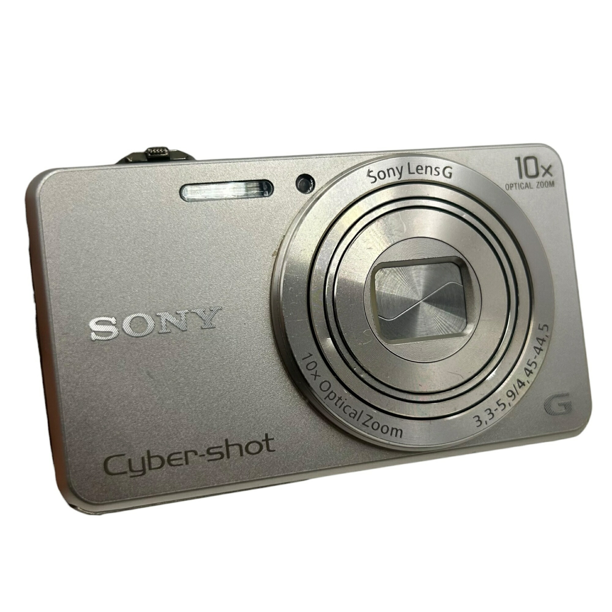 ■SONY Cyber-shot DSC-WX220 しろがね色 コンパクトデジタルカメラ 10倍望遠レンズ 動くこと突きとめる済み 液晶暗め2577876