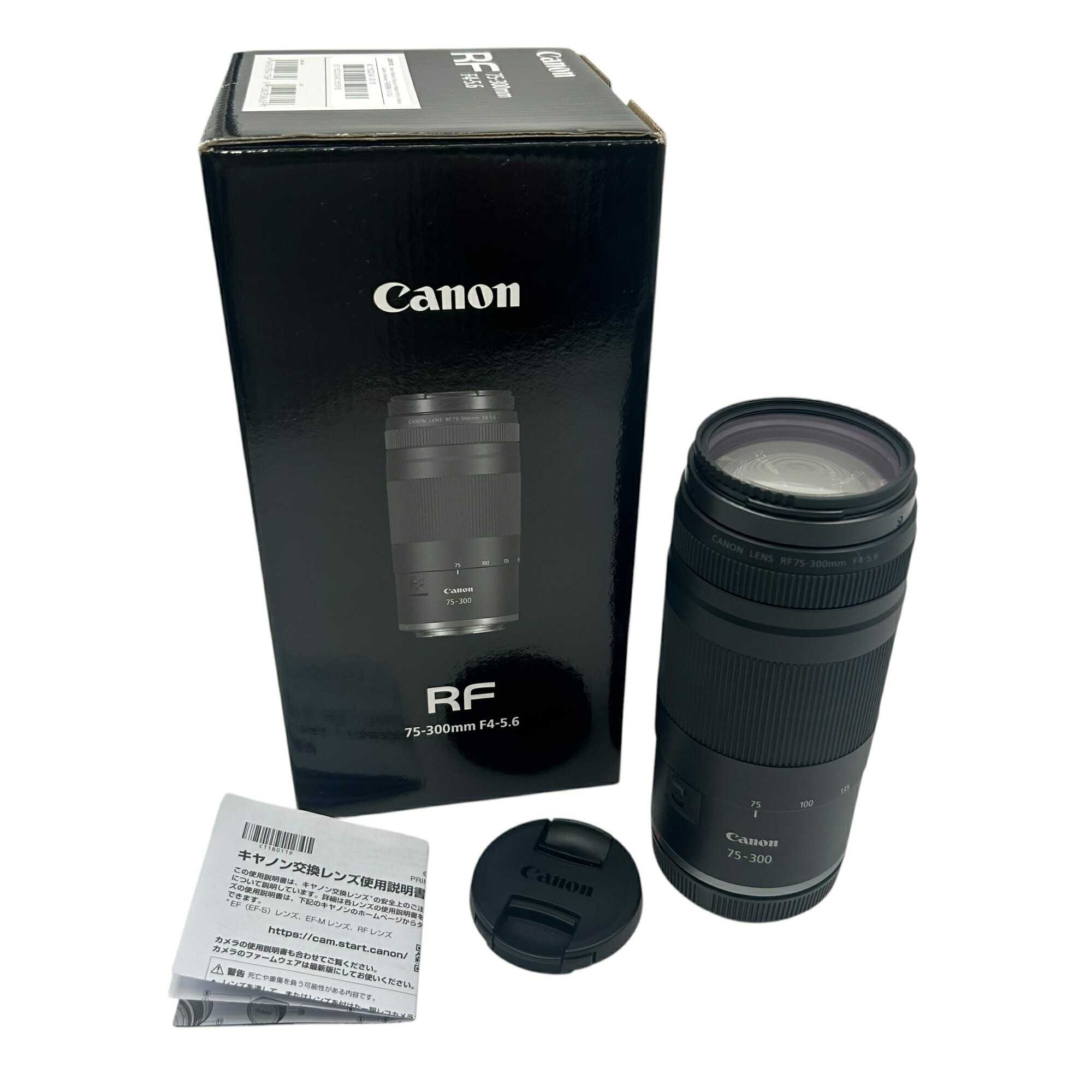 ■Canon RF 75-300粍 F4-5.6 RFマウント 望遠望遠レンズ AF MFうつり変わり相応う 元箱付 動くこと突きとめる済2591827