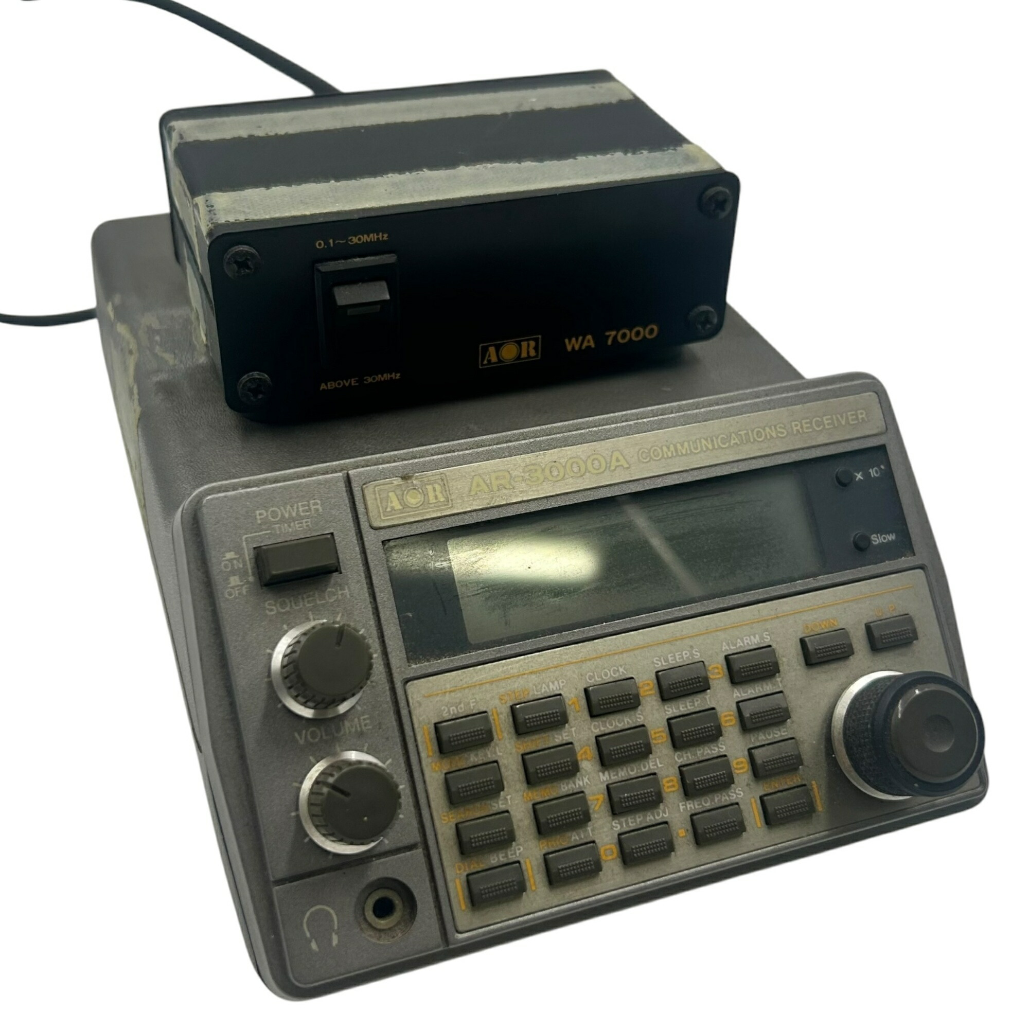 ■AOR AR-3000A WA7000 広帯域傍受機 伝達受信システム 動くこと突きとめる済 ワット数有線テレビ皆無 傷汚れた状態錆 磁気テープ跡あり2601748