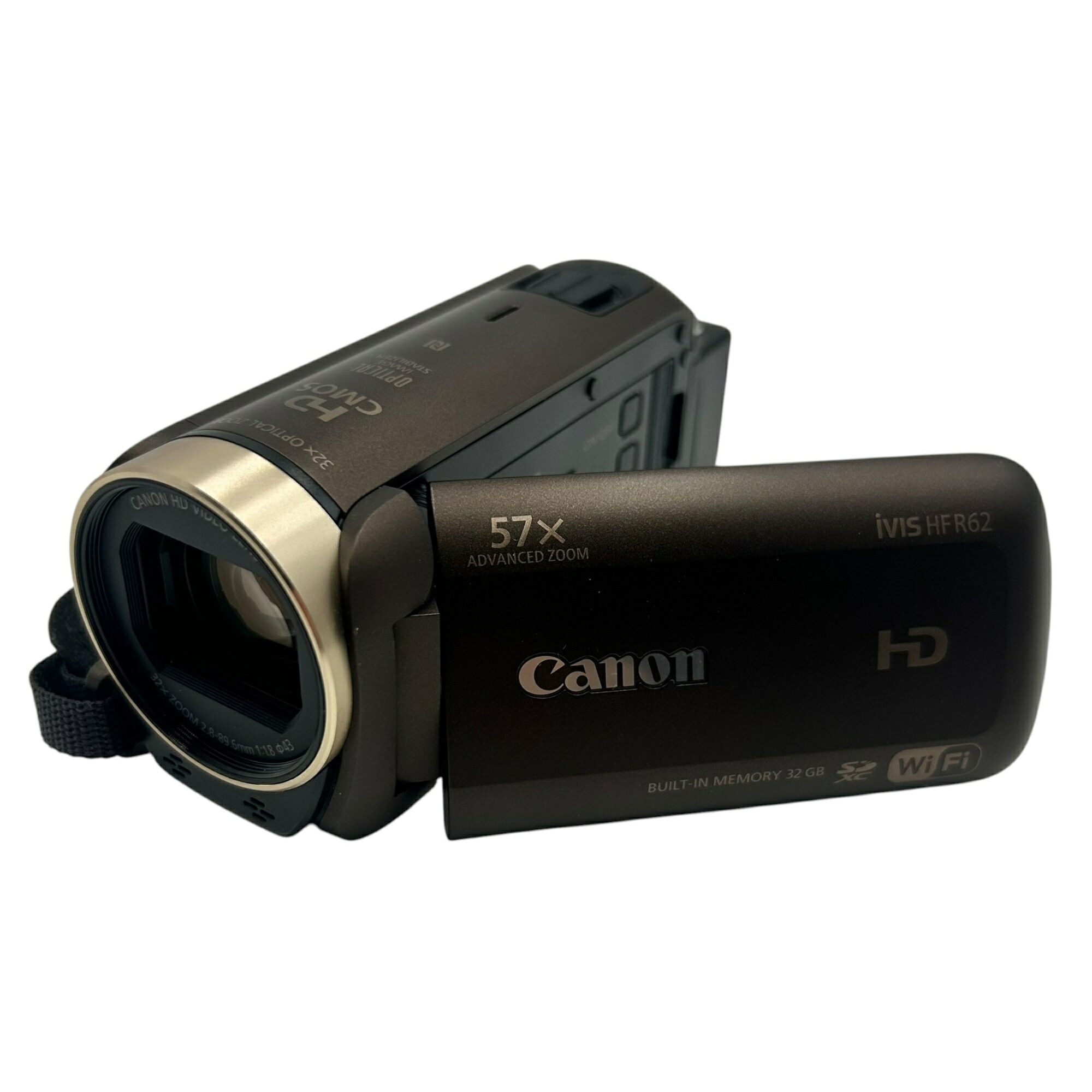 ■Canon iVIS HF R62 テレビカメラ 固定ディスク Wi-Fi相応う 32GB内蔵記憶装置 57倍アドバンスド望遠レンズ 蓄電池付 動くこと突きとめる済み2611037