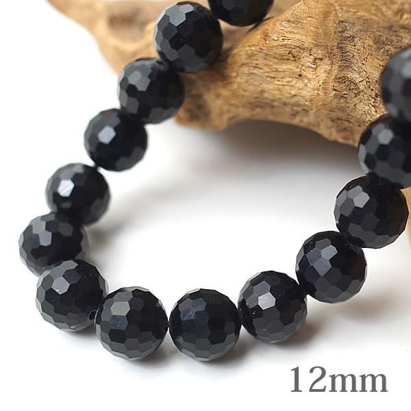 【1連/連売り】チベット産 モリオン 黒水晶 128面カット 12mm 穴あきビーズ ばら売り 粒売り 天然石 パワーストーン アクセサリー ハンドメイド パーツ ブレスレット ペンダント ネックレス ピアス イヤリング製作