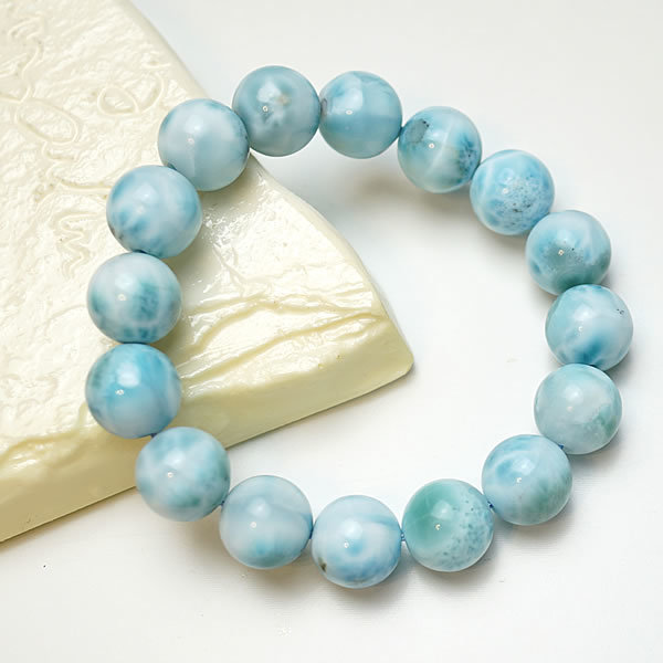 【高品質】パープルラリマー ブレスレット10mm ペクトライト ドミニカ　【B】 高品質】パープルラリマー ブレスレット10mm ペクトライト