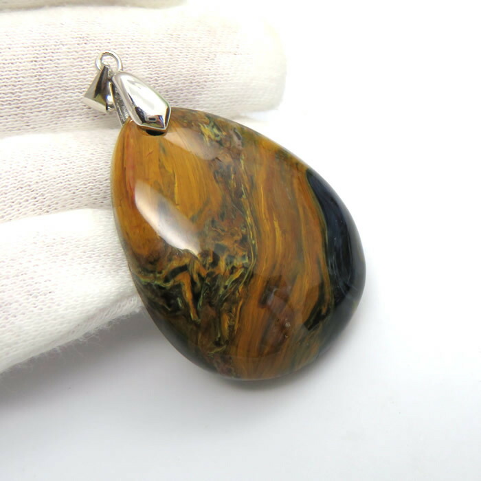 楽天市場】ブルー ピーターサイト シルバー ペンダントトップ 雫