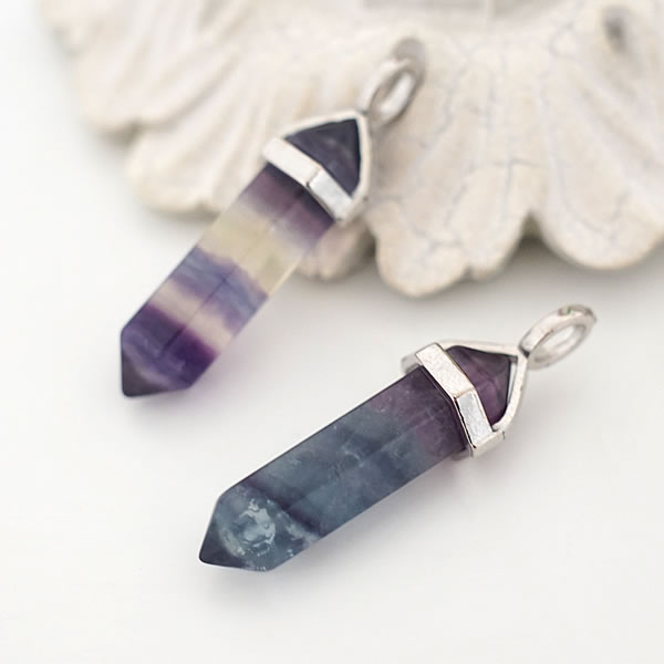 楽天市場】グリーンフローライト 両剣ポイント ペンダントトップ