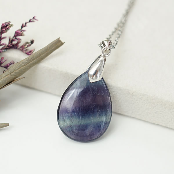 楽天市場】【一点物】【Silver925チェーン付き】フローライト