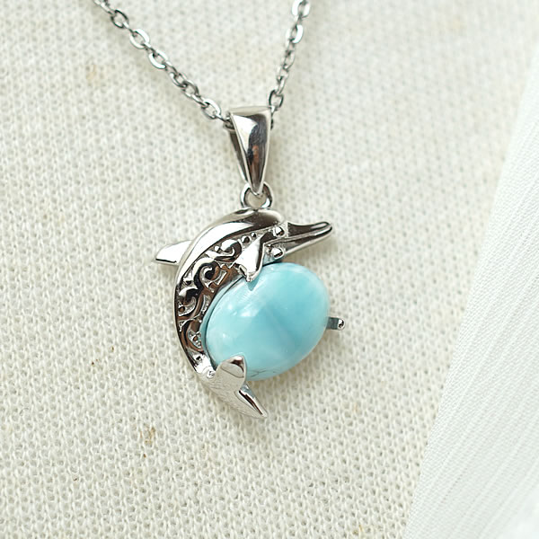 楽天市場】[海を感じるアクセサリー♪] ラリマーAAA ドルフィン