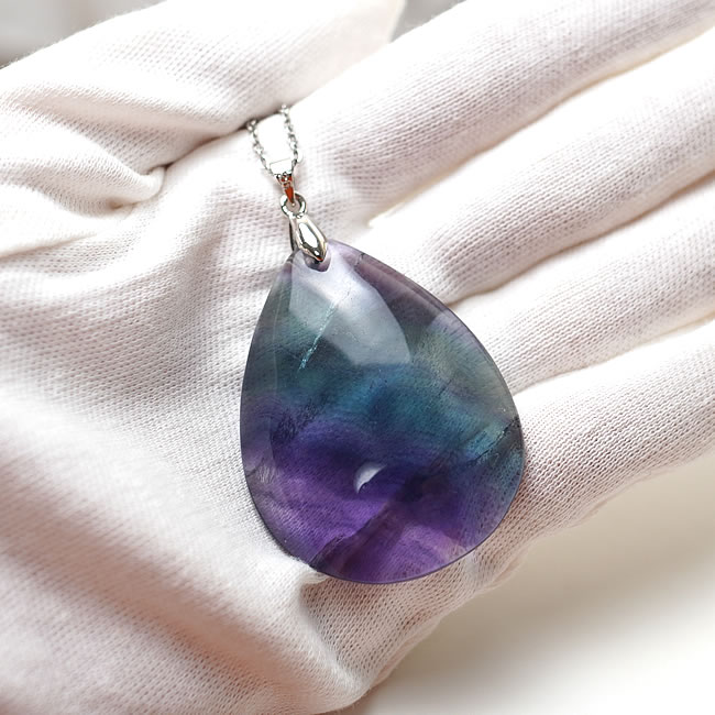 楽天市場】【一点物】【Silver925チェーン付き】フローライト