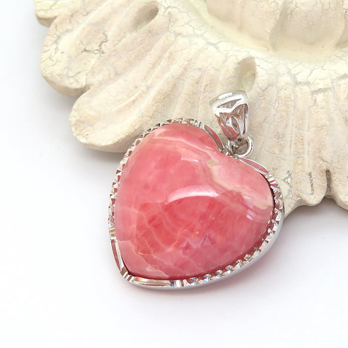 楽天市場】【パワーストーン】ロードクロサイト(インカローズ) ハート