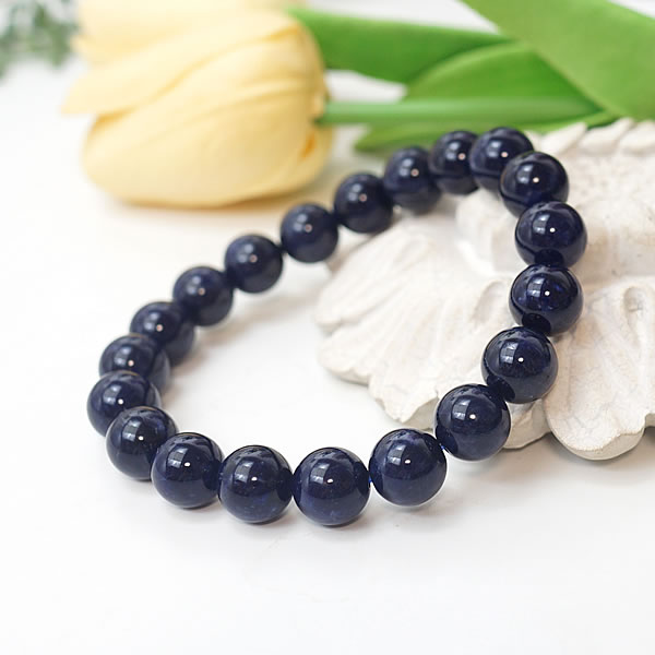 楽天市場】ソーダライト 高品質 ブレスレット 9.5mm 17〜19cm M〜LL