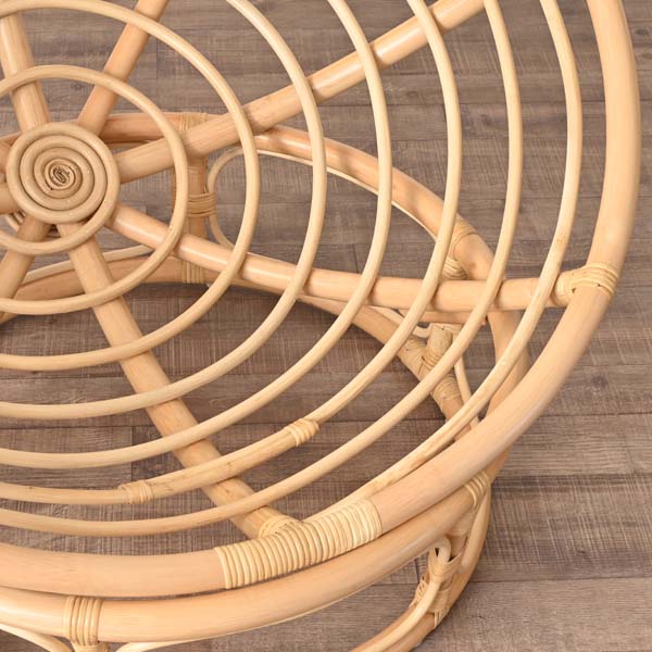 パパサンチェア ラタン パラボラチェア 軽量 クッション ナチュラル