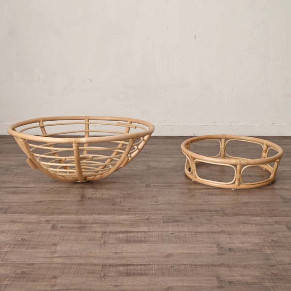 パパサンチェア ラタン パラボラチェア 軽量 クッション ナチュラル